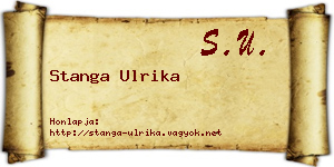 Stanga Ulrika névjegykártya